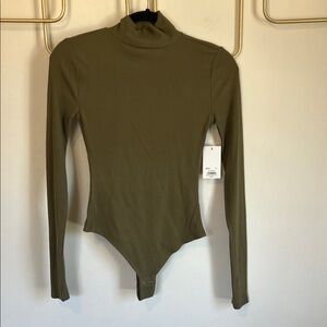 NWT Small SO Olive Green Mockneck Bodysuit